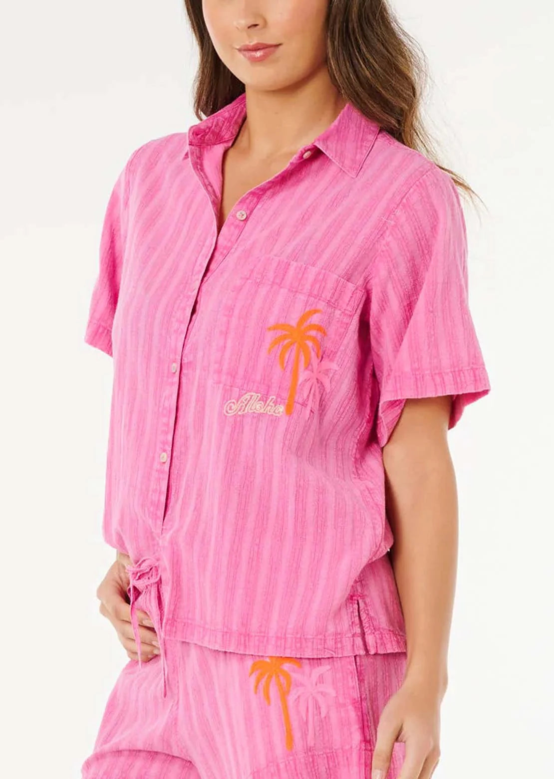 Rip Curl - Hotel Malibu Embroid Shirt | Super Pink