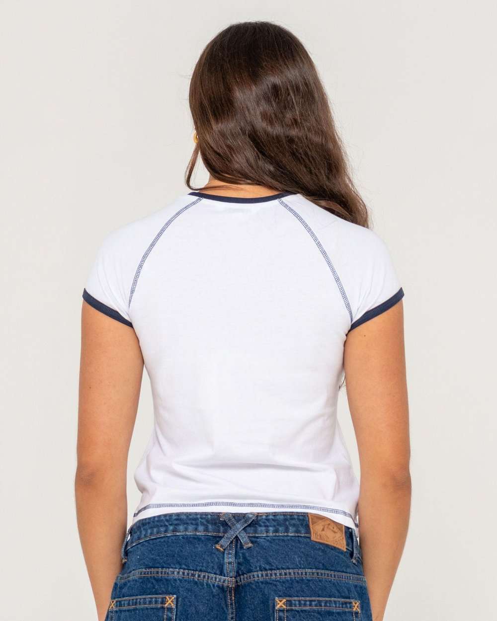 Rusty - Delphie Devil Ringer Mini Tee | White