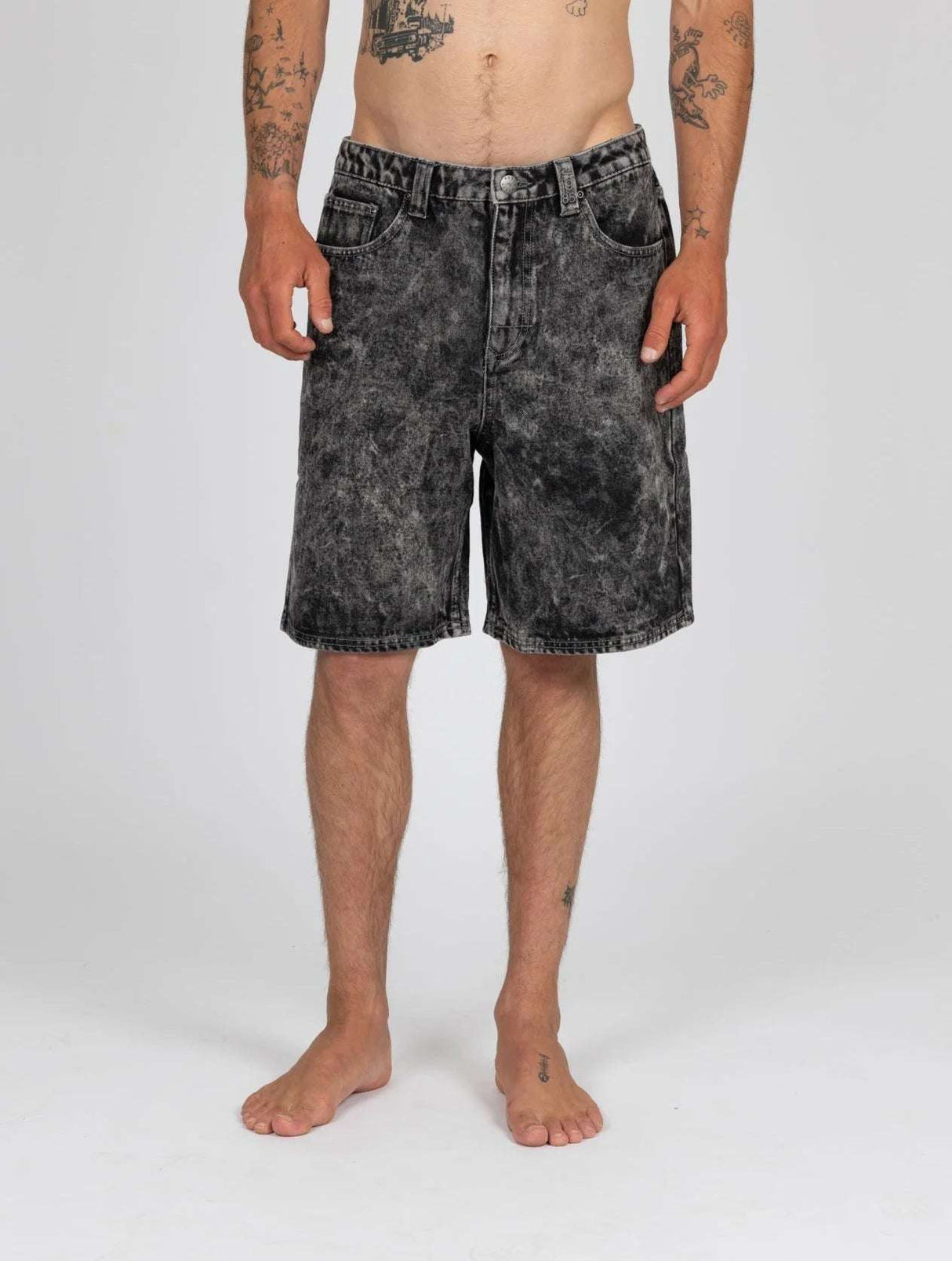 Rusty - Lucifer Denim Shorts | Black Acid Wash