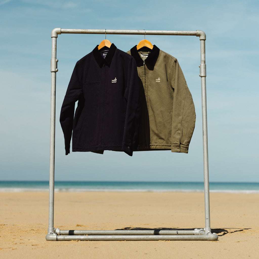 Setty Canvas Cord Collar Jacket | Ink Blue