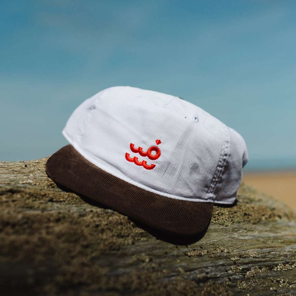 Setty Cord Two Tone Cap - White/Walnut