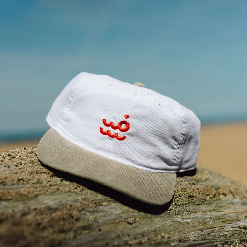 Setty Cord Two Tone Cap - White/Eucalyptus