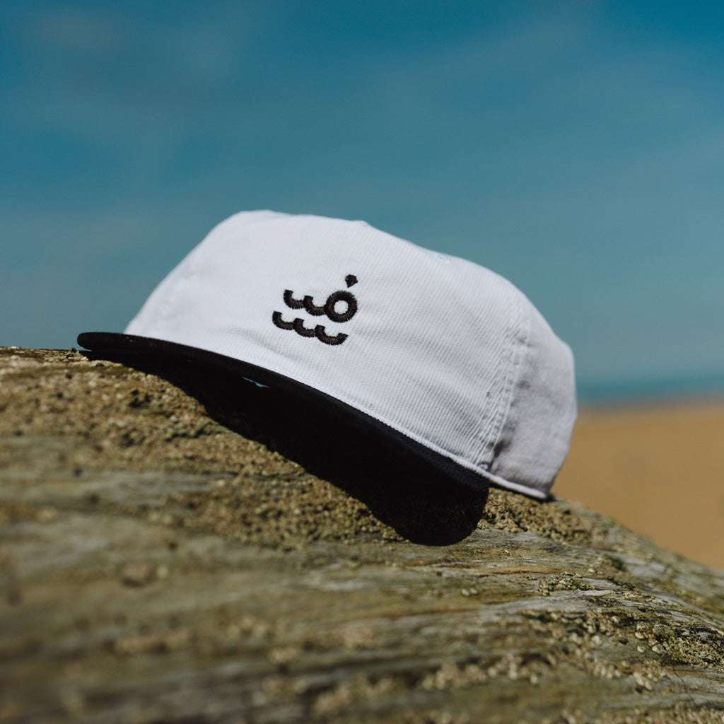 Setty Cord Two Tone Cap - White/Black