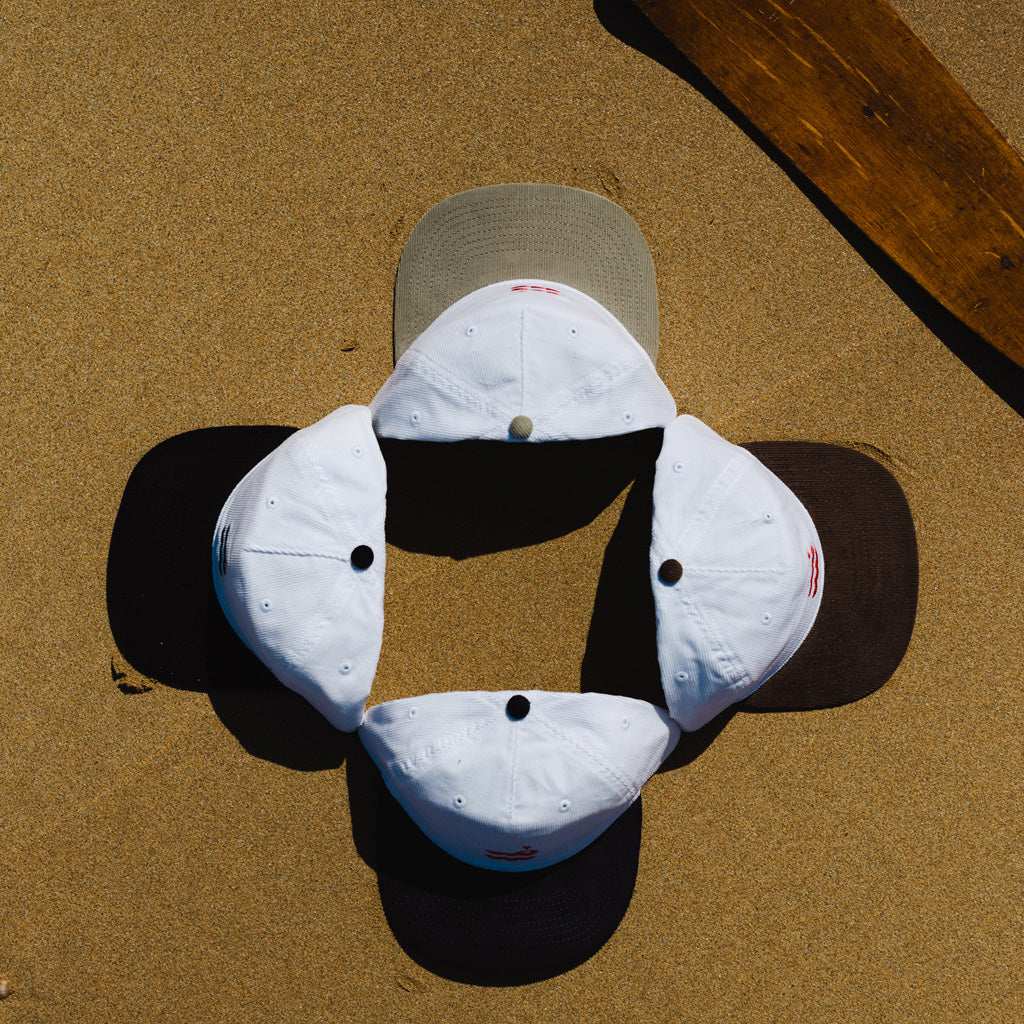 Setty Cord Two Tone Cap - White/Ink Blue