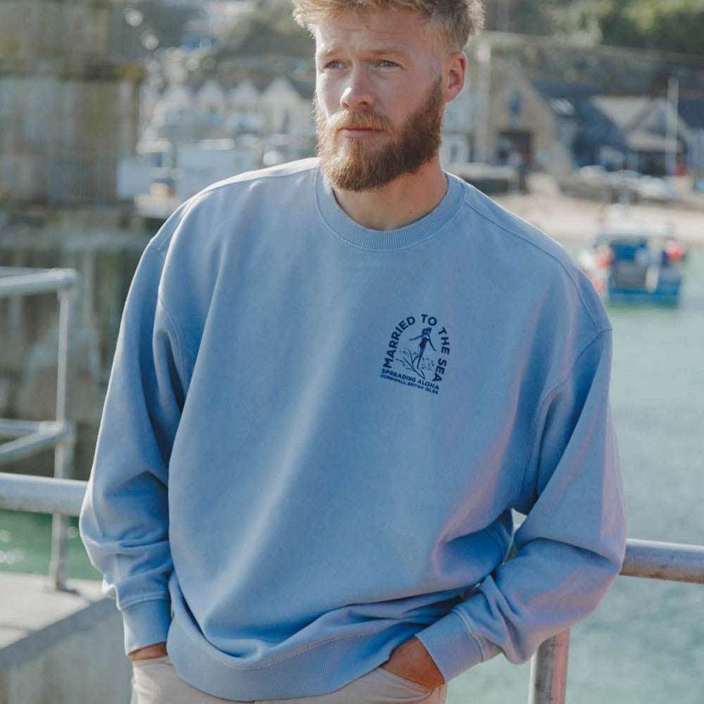 Surfer Girl Crew | Dyed Blue