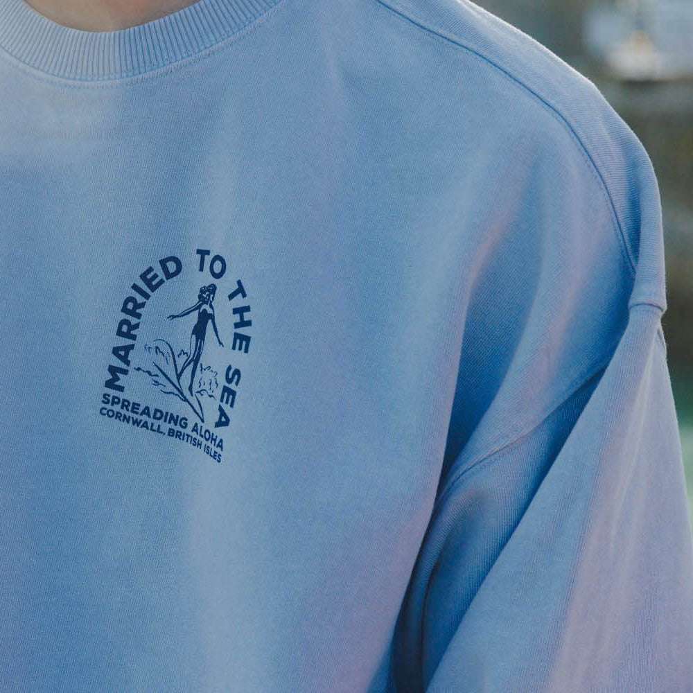 Surfer Girl Crew | Dyed Blue