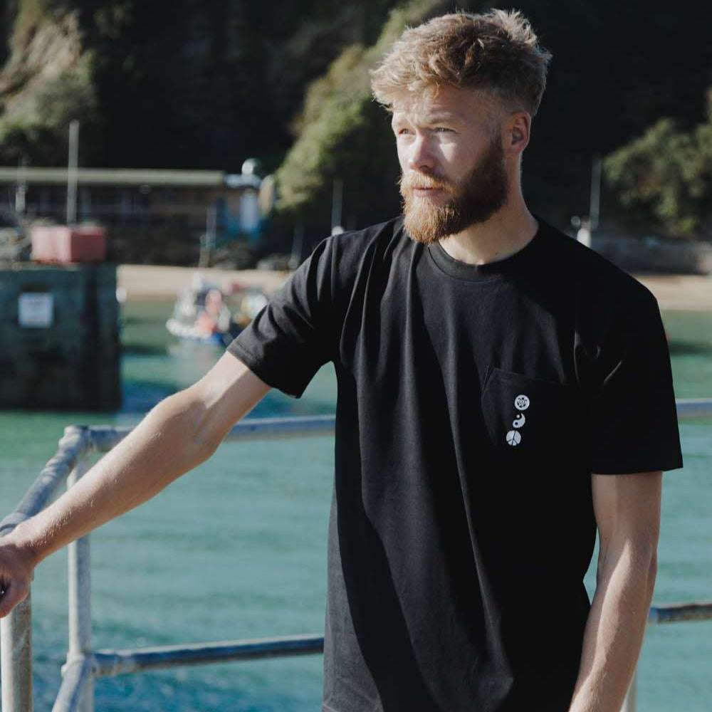 Karma Skull Pocket Tee | Black