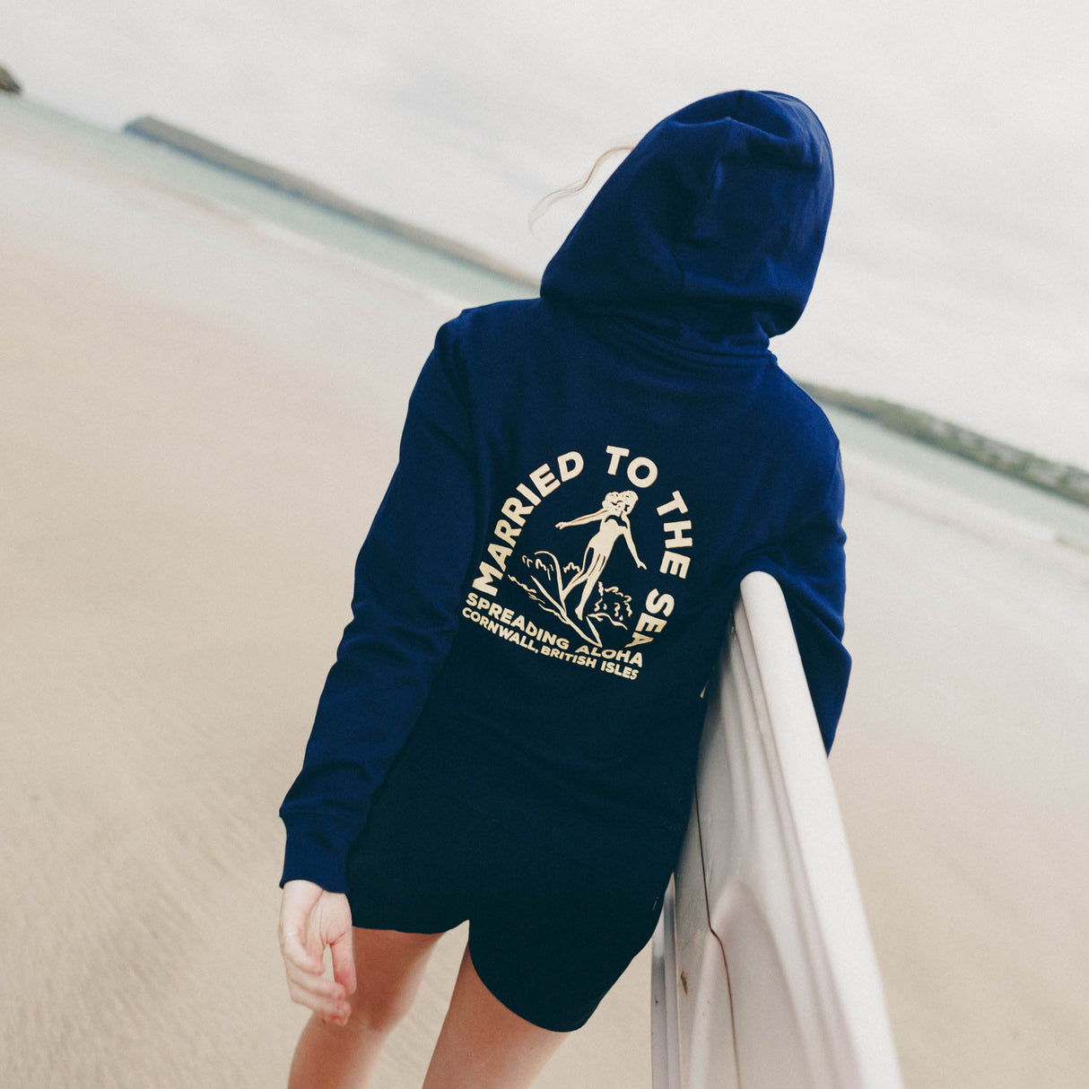 Surfer Girl Zip Hood | French Navy