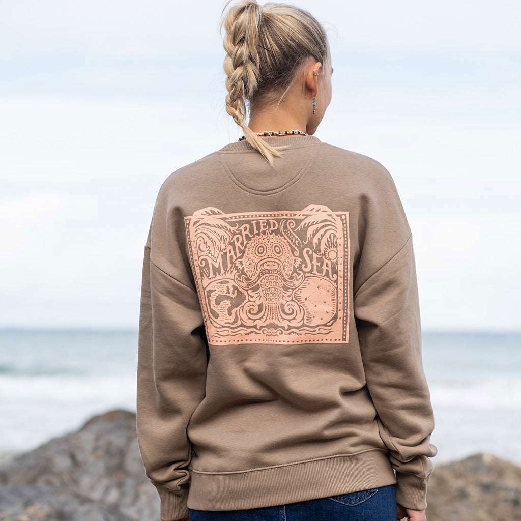 Monster Oversized Sweatshirt | Driftwood - - Married to the Sea Surf Shop -