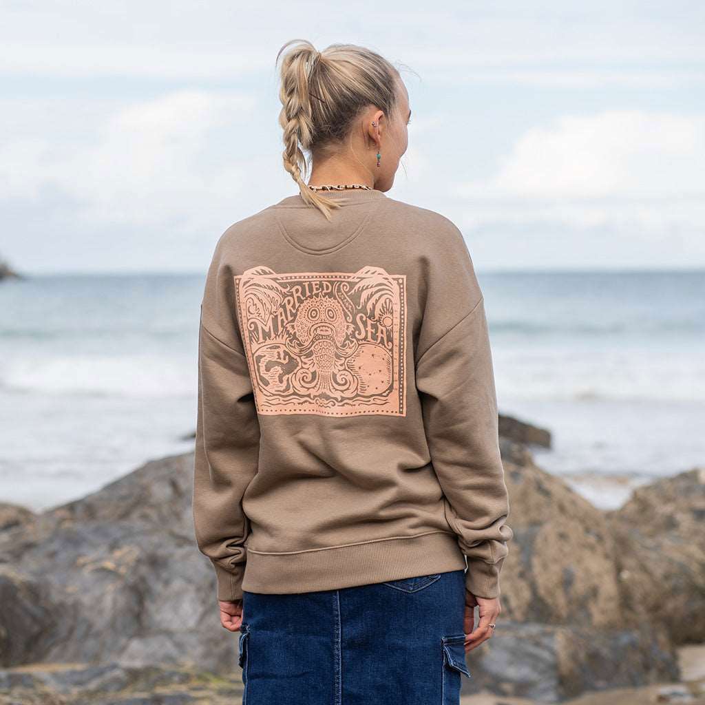 Monster Oversized Sweatshirt | Driftwood - - Married to the Sea Surf Shop -