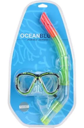 Ocean Blue - Youth Avance Series Combo Snorkel Set | Green - - Married to the Sea Surf Shop -