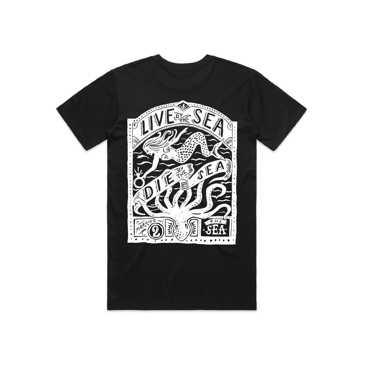 Octopus T-Shirt | Black -  - Married to the Sea Surf Shop -