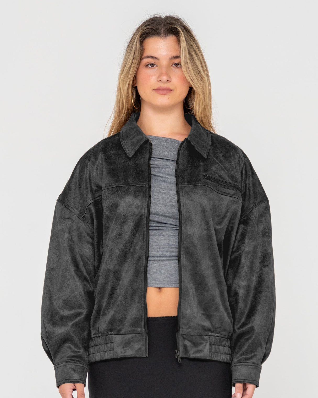 Rusty - Back Street Faux Laether Jacket | Black