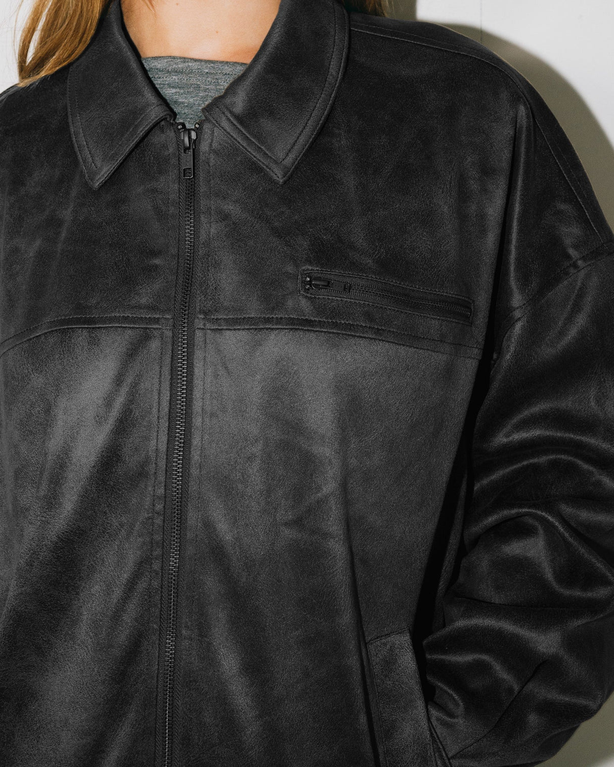 Rusty - Back Street Faux Laether Jacket | Black