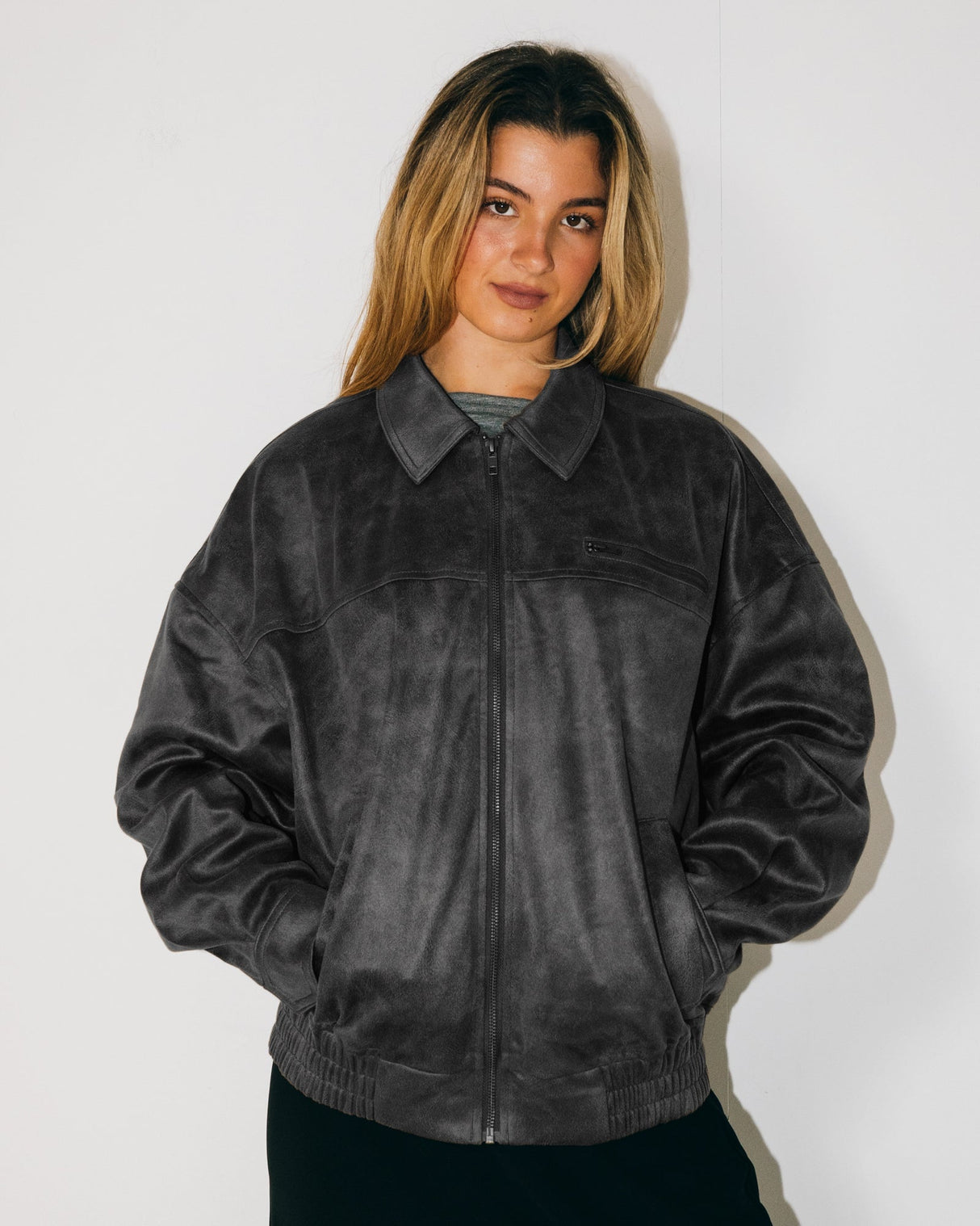 Rusty - Back Street Faux Laether Jacket | Black