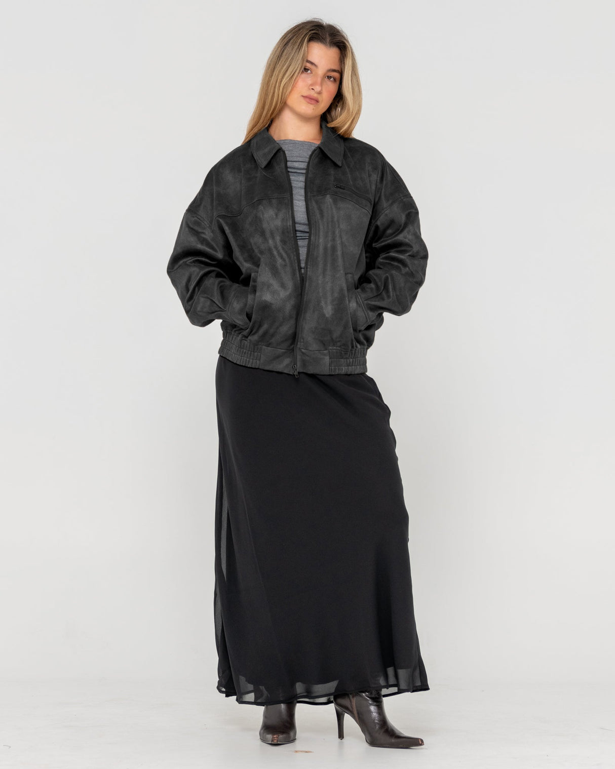 Rusty - Back Street Faux Laether Jacket | Black