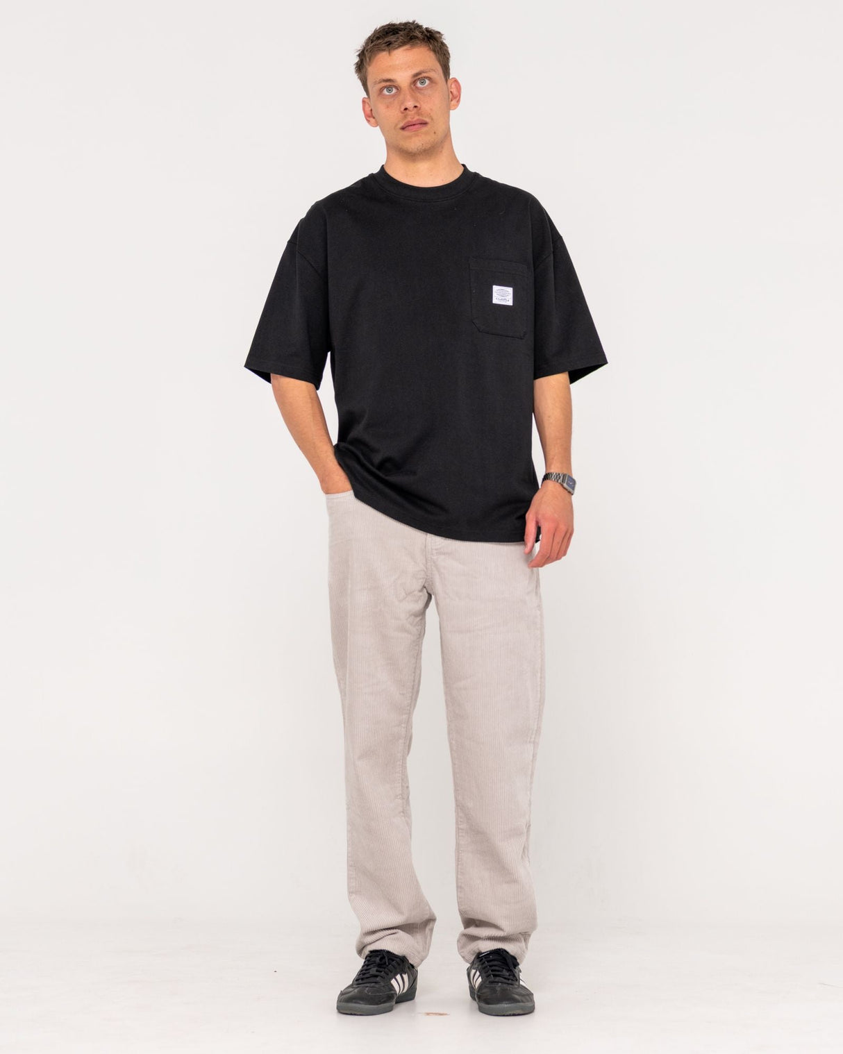 Rusty - Rifts 5 Pocket Corduroy Pant | Oyster Grey