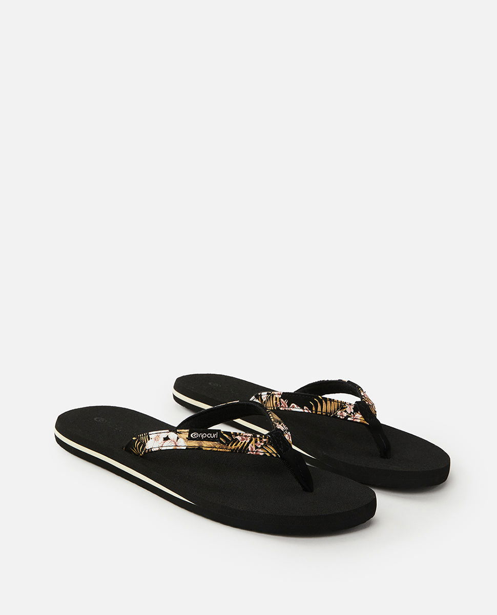 Rip Curl - Freedom Open Toe Flip Flops | Black/Pink - - Married to the Sea Surf Shop -