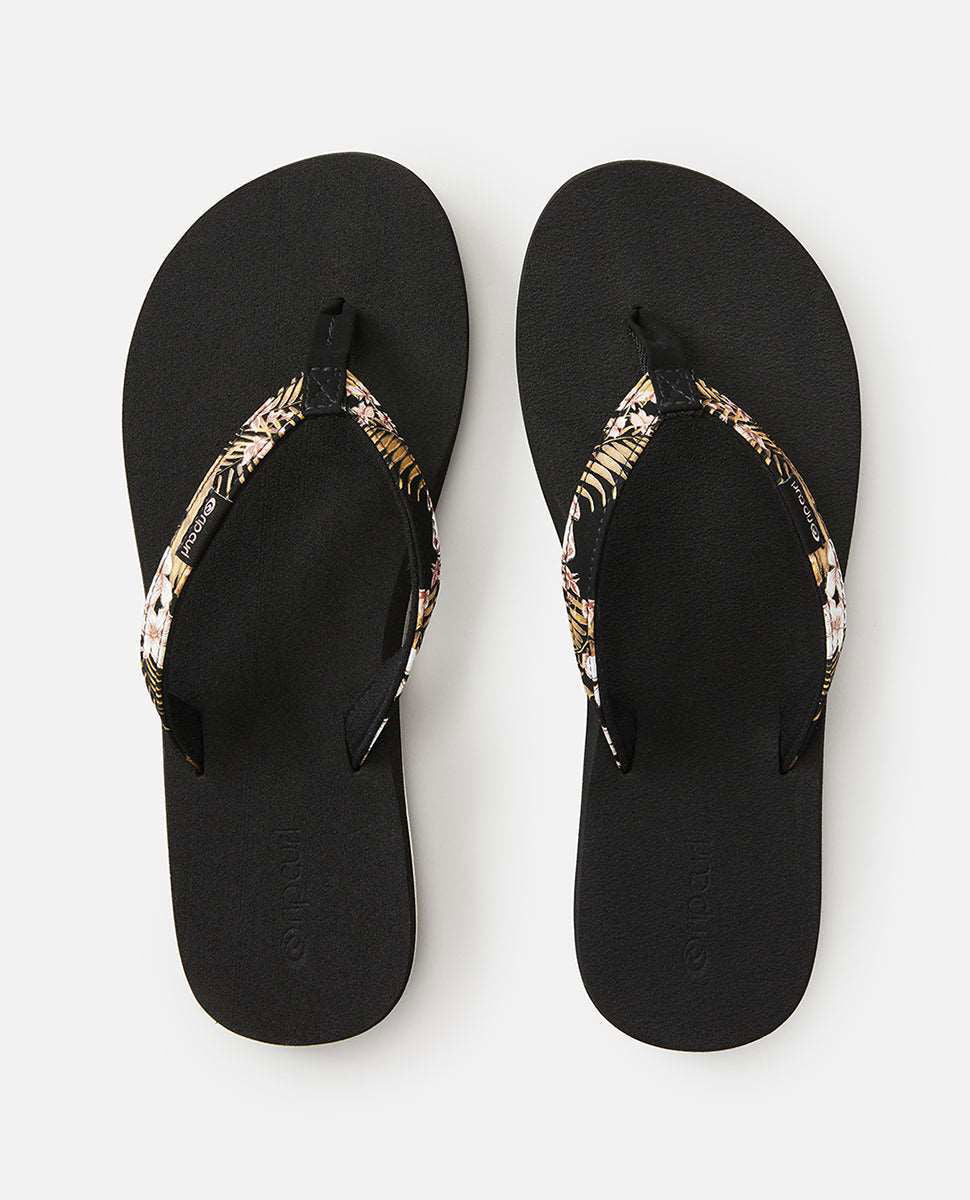 Rip Curl - Freedom Open Toe Flip Flops | Black/Pink - - Married to the Sea Surf Shop -