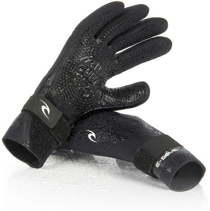 Rip Curl - E Bomb 2mmm Wetsuit Gloves | Black - - Married to the Sea Surf Shop -
