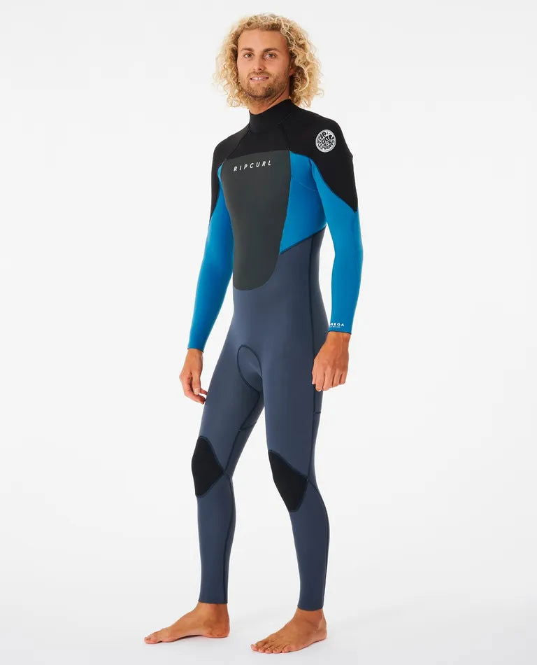 Rip Curl - Mens Omega 32GB Back Zip Steamer Wetsuit | Blue - - Married to the Sea Surf Shop -