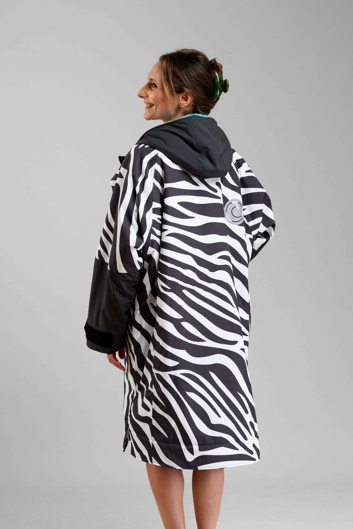 White Water Change Robe - Zebra Print | Hard Shell Robe