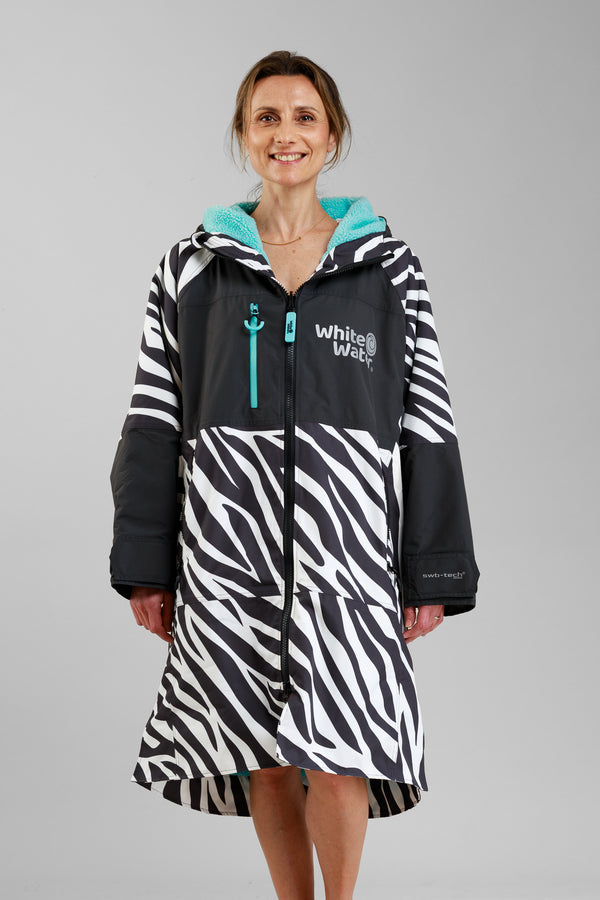 White Water Change Robe - Zebra Print | Hard Shell Robe