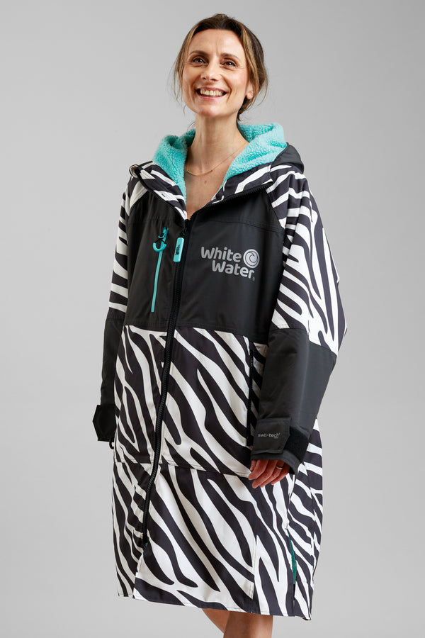 White Water Change Robe - Zebra Print | Hard Shell Robe