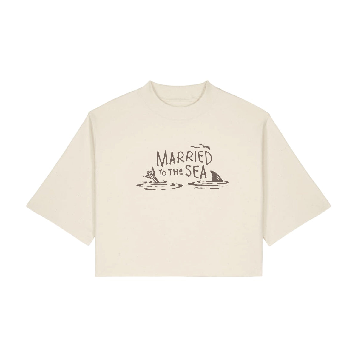 Shaka Women's Cropped T-Shirt - Natural Raw | Married to the Sea