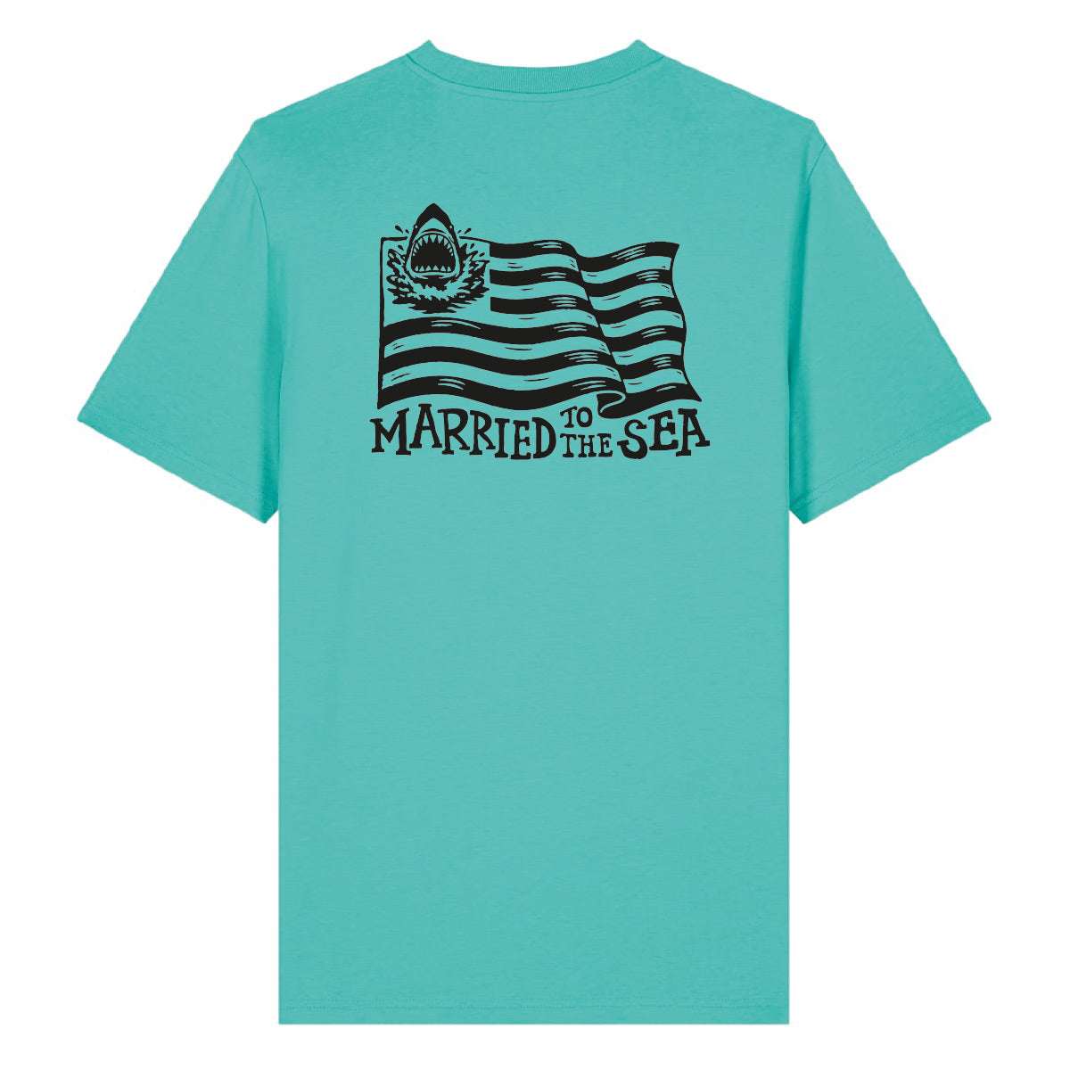 Sharks & Stripes Unisex T-Shirt - Pool Blue | Married to the Sea