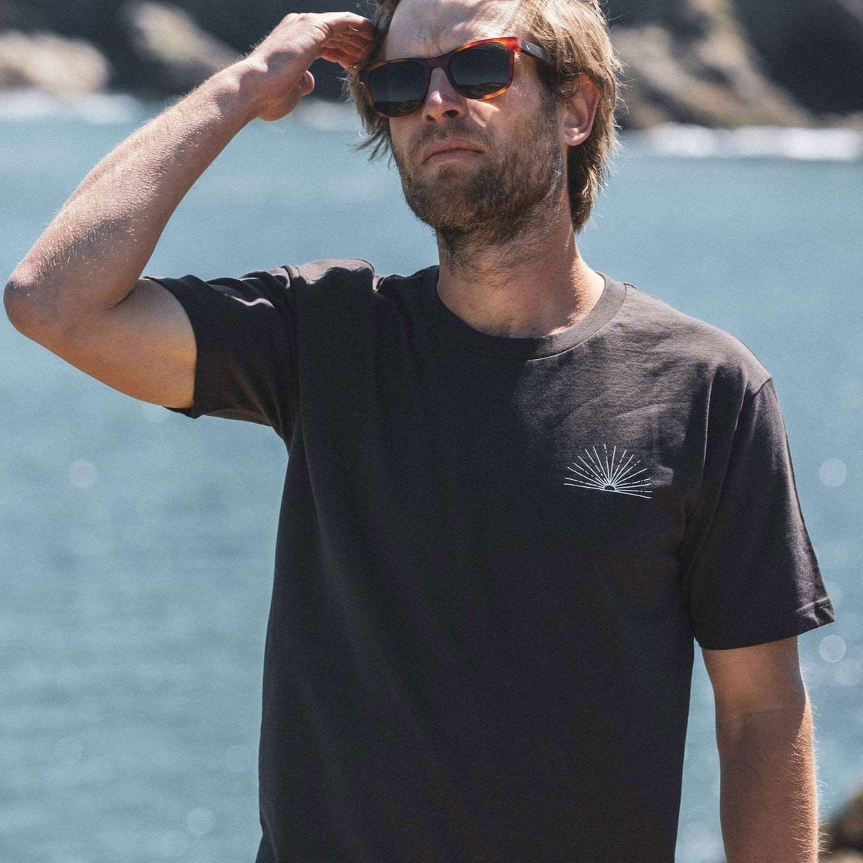 Sunrise T-Shirt | Coal - - Married to the Sea Surf Shop -