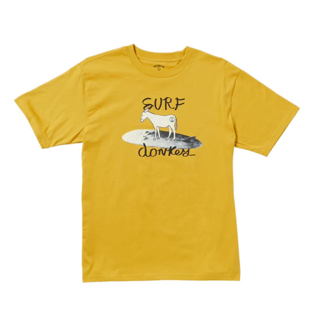 Captain Fin - SURF DONKEYS Tee | Mineral Yellow