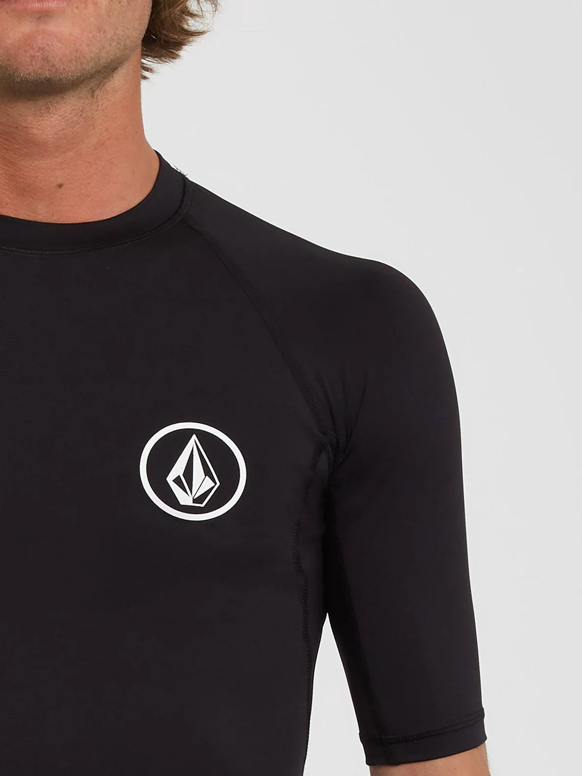 Volcom - Lido Solid Short-Sleeve Rashguard | Black - - Married to the Sea Surf Shop -