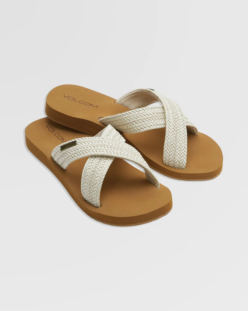 Volcom | Double Cross Sandals| Cream