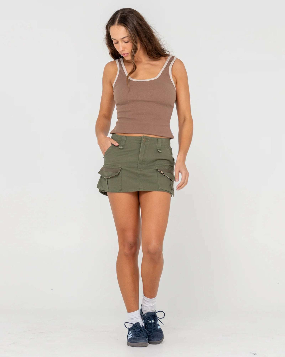 Rusty - Tank Girl Low Rise MIDI Skirt | Shadow Army