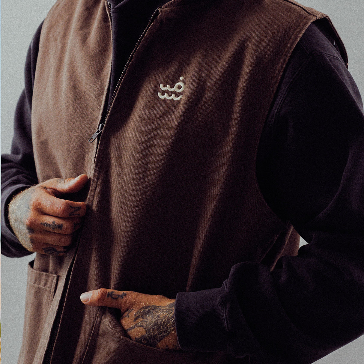 Setty Canvas Heavy Gillet | Walnut