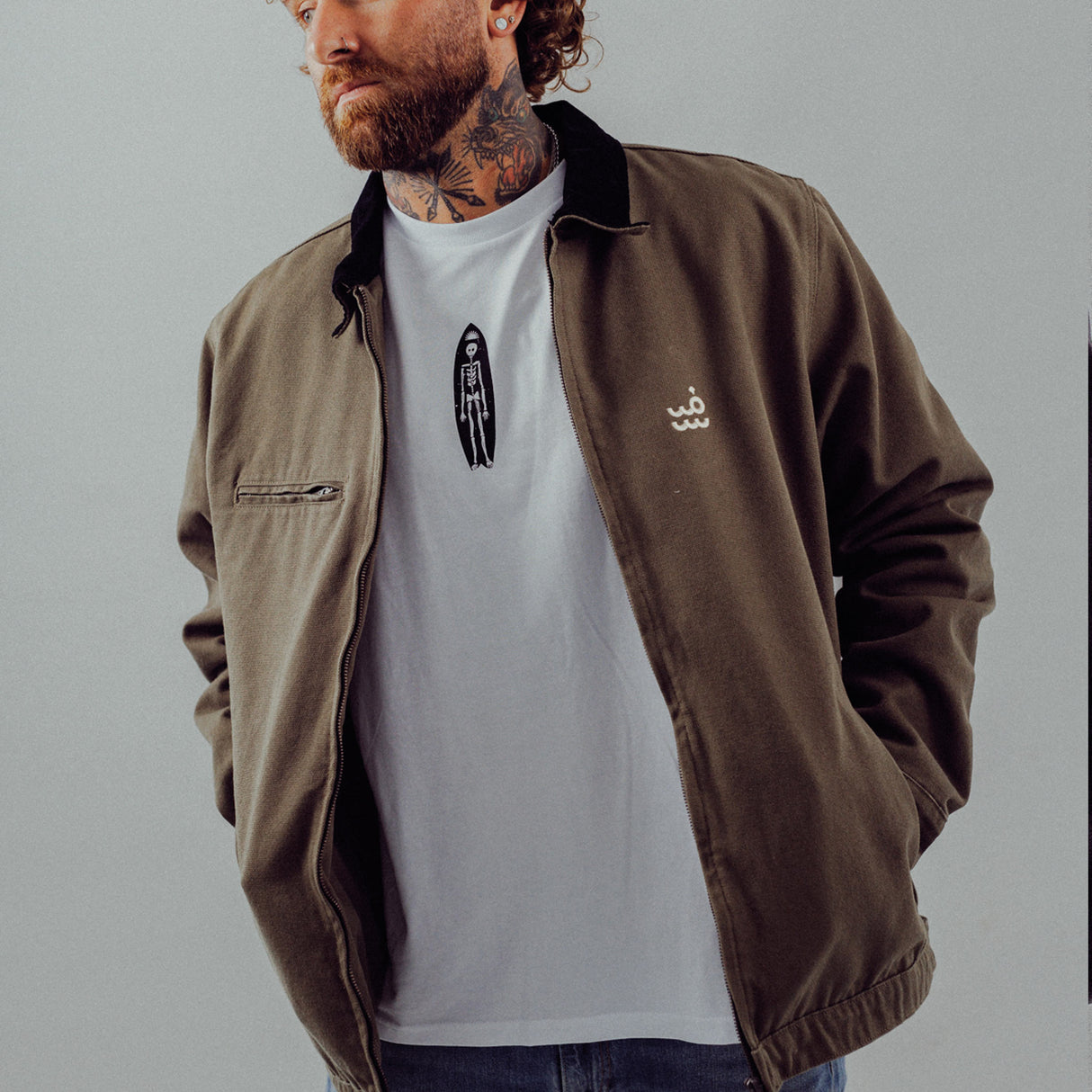 Setty Canvas Heavy Jacket | Walnut