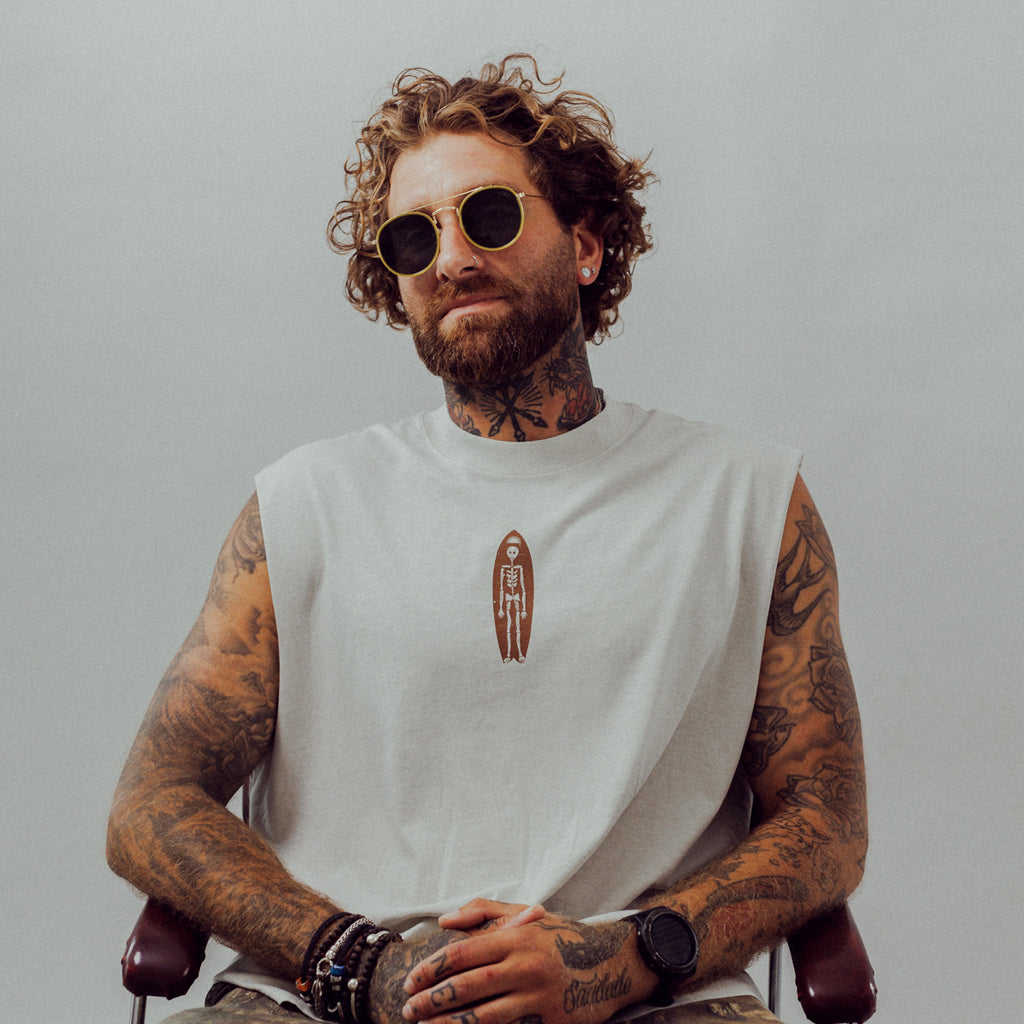 Dead Shred Men's Vest - Faded Bone | Married to the Sea