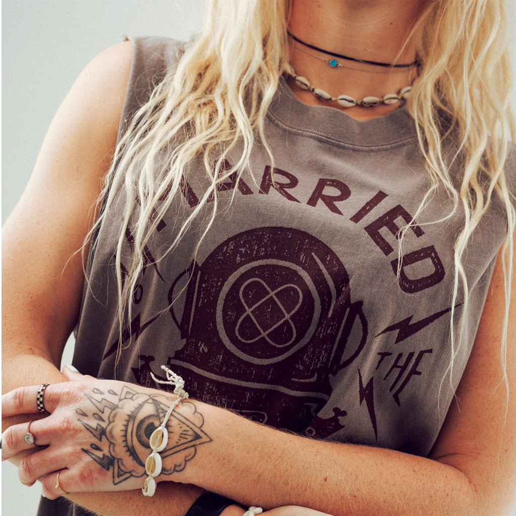 Diver Tank Top | Faded Grey