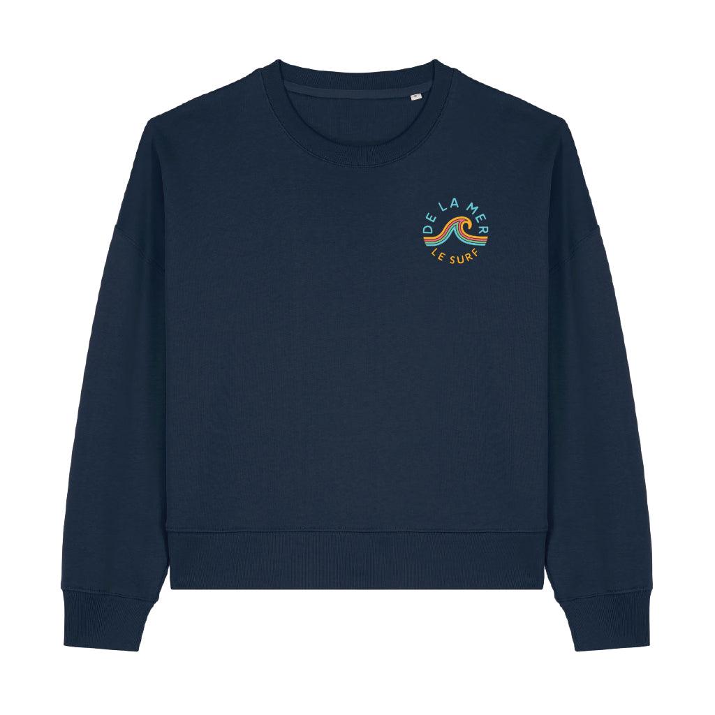 Le Surf - De La Mer Wave Womens Crew | French Navy