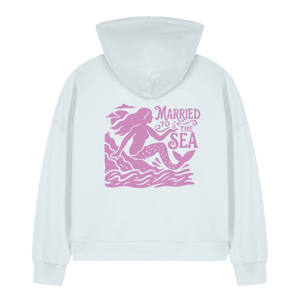 On The Rocks Womens Zip Hood | Blue Ice