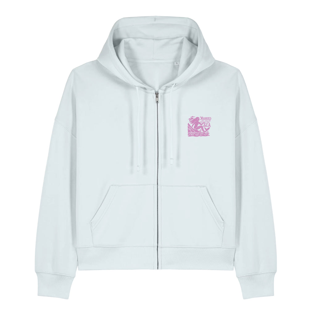 On The Rocks Womens Zip Hood | Blue Ice