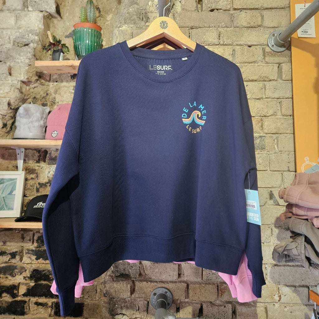 Le Surf - De La Mer Wave Womens Crew | French Navy