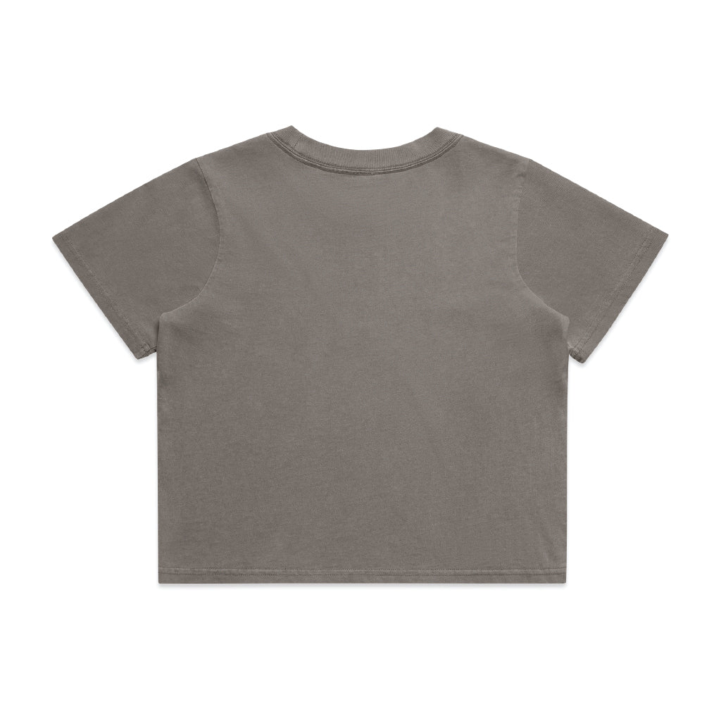 WindanSea Logo Womens Crop T-Shirt | Faded Grey