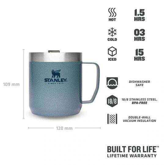 Stanley Classic Legendary Camp Mug 12oz / 0.35L Hammertone Ice -  - Married to the Sea Surf Shop - 