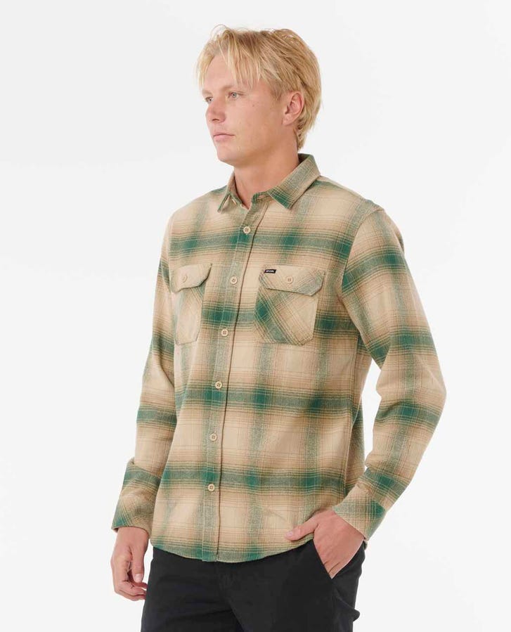 Rip Curl - Classic Surf Count Flannel Shirt | Khaki Rock