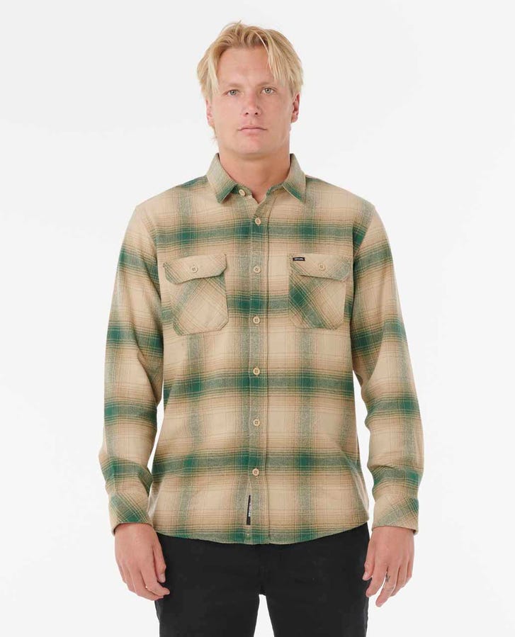 Rip Curl - Classic Surf Count Flannel Shirt | Khaki Rock