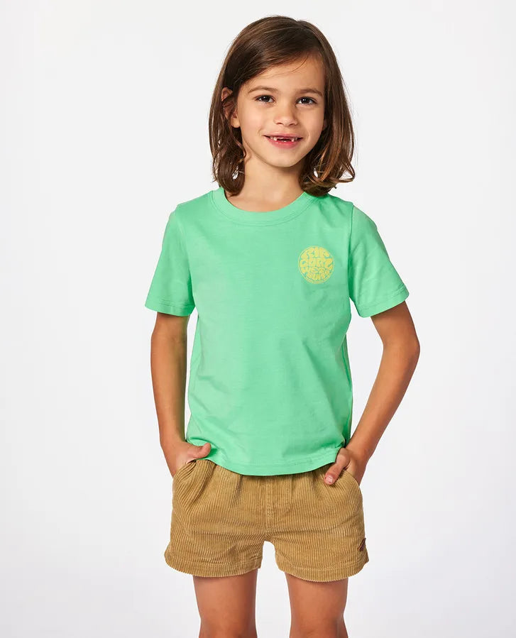 Rip Curl Wetsuit Icon Tee -Kids | Neon Green