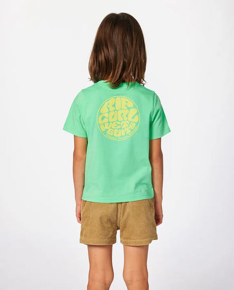 Rip Curl Wetsuit Icon Tee -Kids | Neon Green