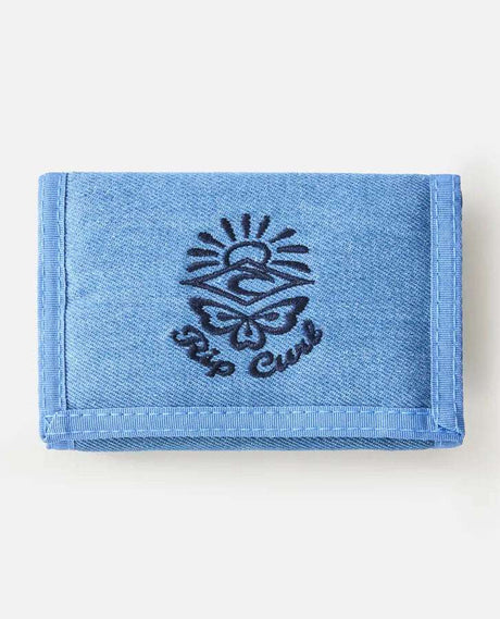 Rip Curl Distressed Denim Wallet | Mid Blue